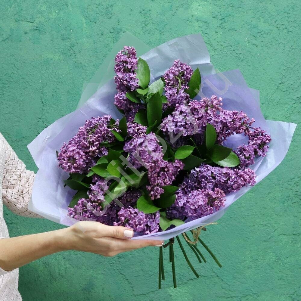 Букет Сиреневая Сирень и Пионы